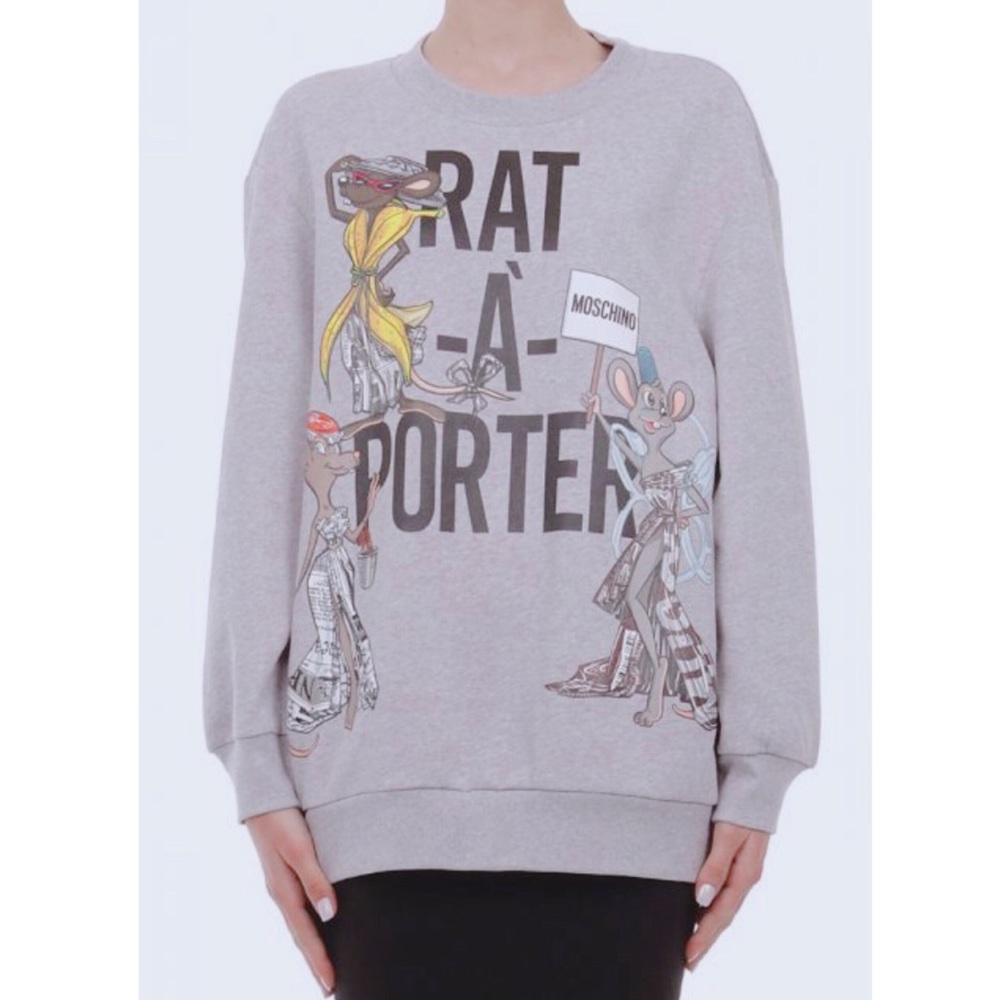 Authentic Moschino SS17 Grey Graphic Sweatshirt.
